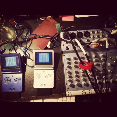 Two GBA SPs with LSDj, the chiptune tracker
